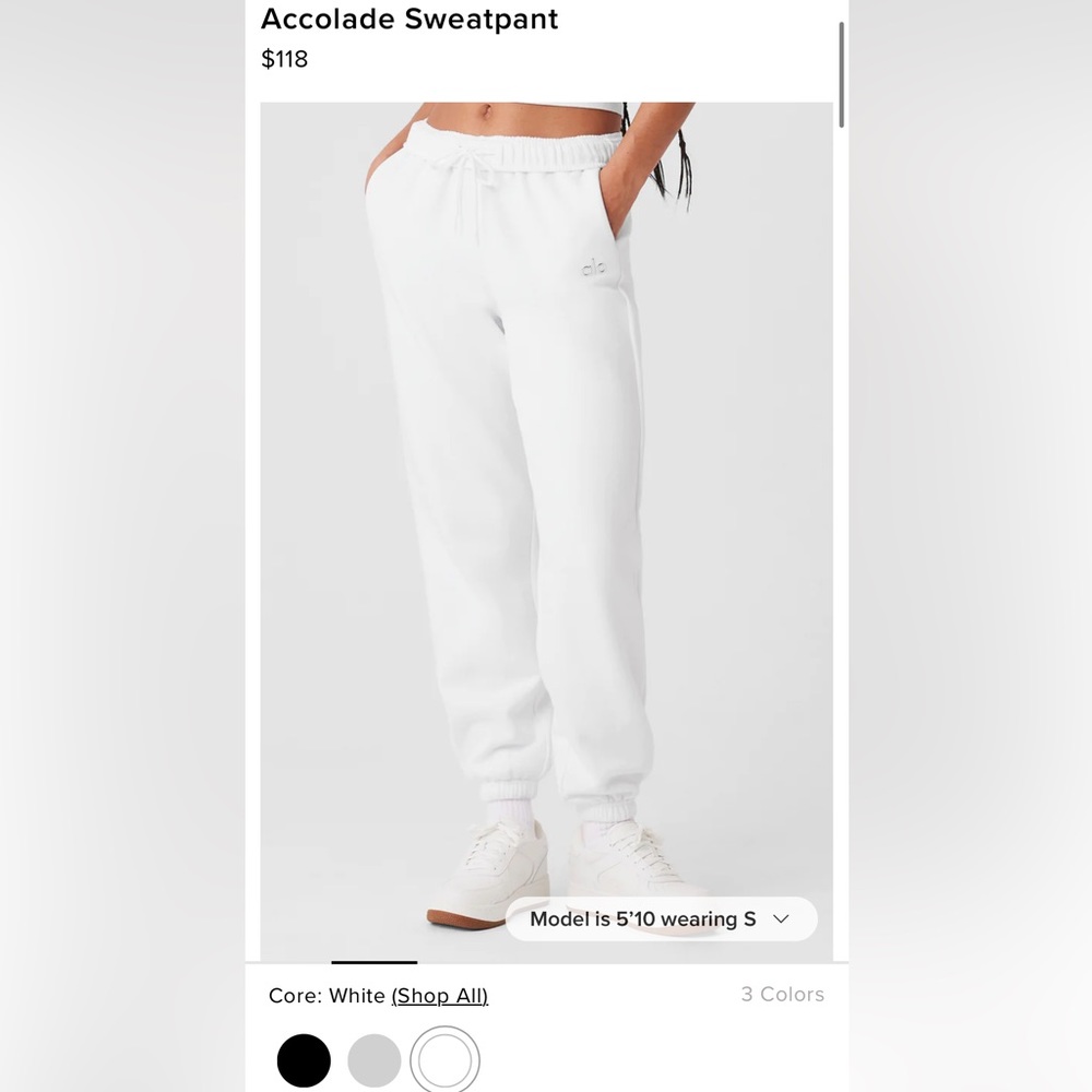 Alo Yoga Accolade Sweatpants NWT SZ M